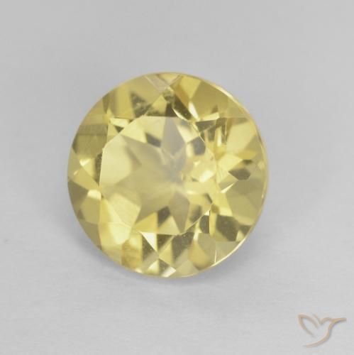1.95克拉天然黄水晶，圆形的，VVS