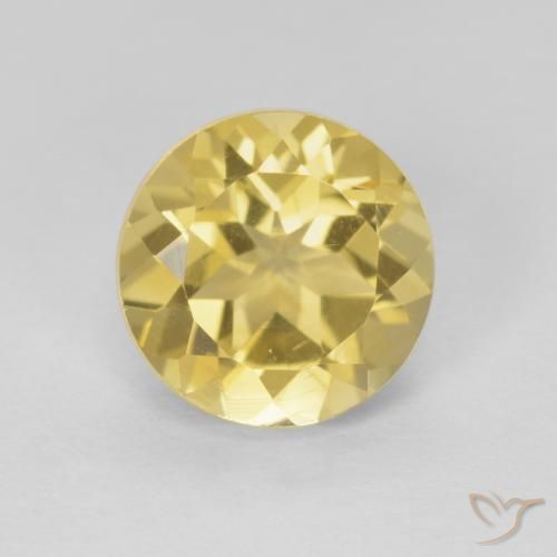 2.05ct 天然 淡黄色 黄水晶, 圆形的, VVS