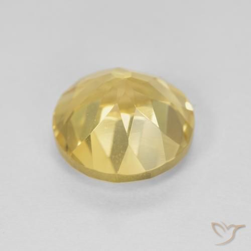 2.05克拉天然黄水晶，圆形的，VVS