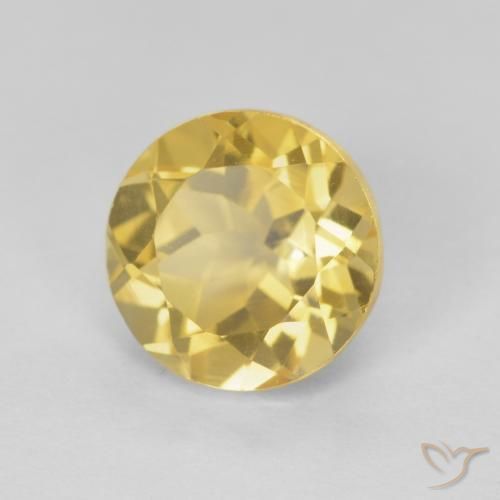 1.97克拉天然黄水晶，圆形的，VVS