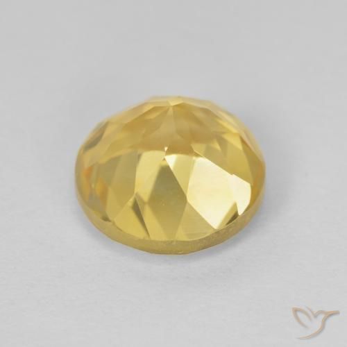 1.97克拉天然黄水晶，圆形的，VVS