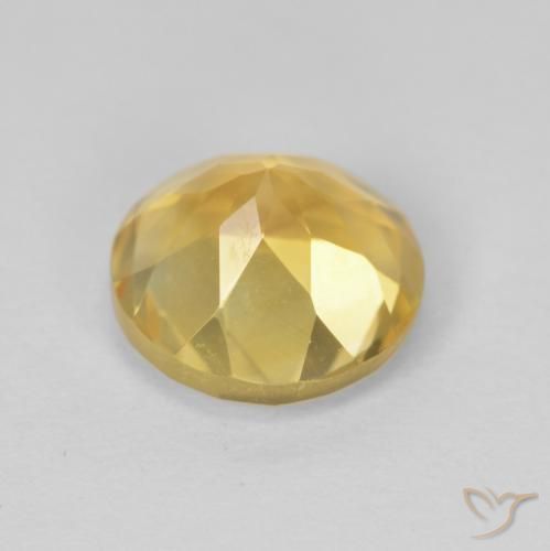 2.00克拉天然黄水晶，圆形的，VVS