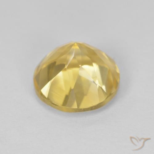 1.96克拉天然黄水晶，圆形的，VVS