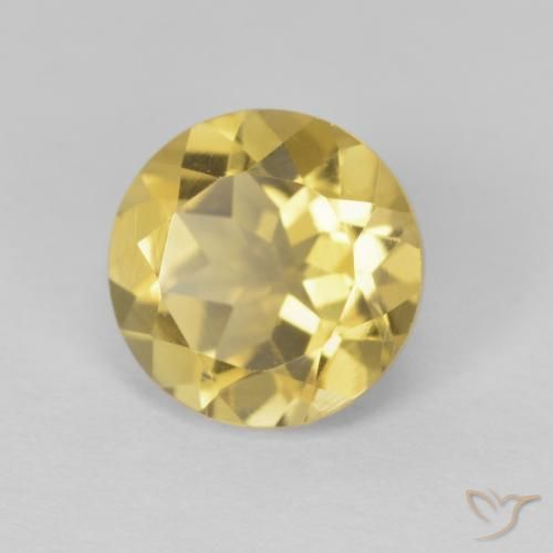 1.97克拉天然黄水晶，圆形的，VVS