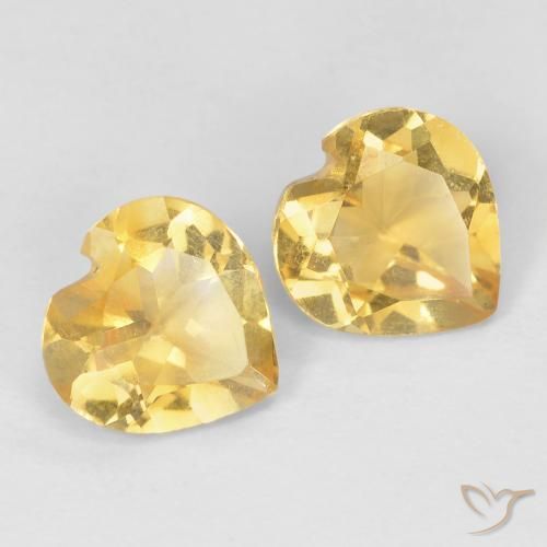 1.21克拉天然黄水晶，心形，VVS