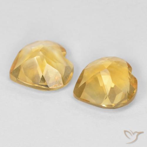 1.21克拉天然黄水晶，心形，VVS