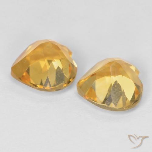 1.46克拉天然黄水晶，心形，VVS