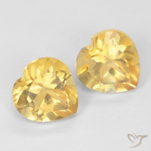 1.59克拉天然黄水晶，心形，VVS-VS