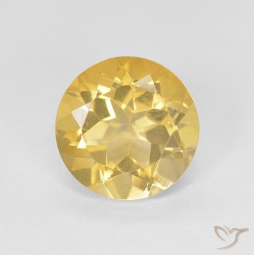 1.81ct 天然 淡黄色 黄水晶, 圆形的, VVS