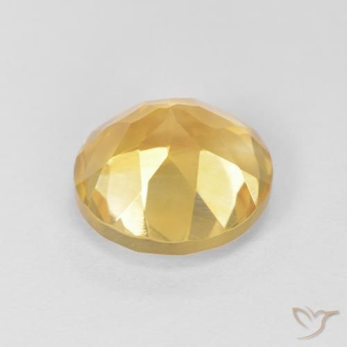 2.05克拉天然黄水晶，圆形的，VVS