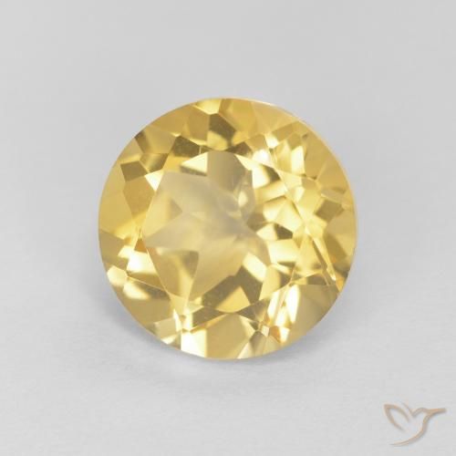 1.98ct 天然 浅金黄色 黄水晶, 圆形的, VVS