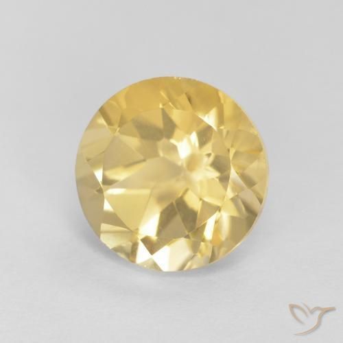 1.86克拉天然黄水晶，圆形的，VVS