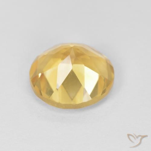 1.74克拉天然黄水晶，圆形的，VVS