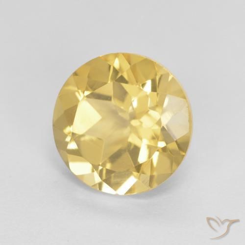 1.99克拉天然黄水晶，圆形的，VVS