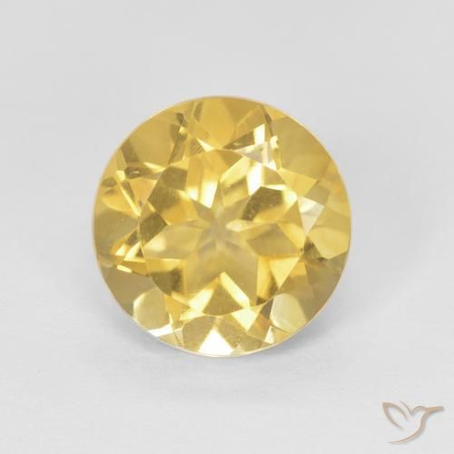 1.98ct 天然 浅金黄色 黄水晶, 圆形的, VVS