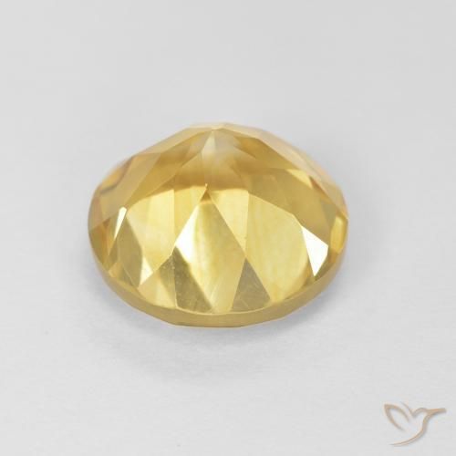 1.98克拉天然黄水晶，圆形的，VVS