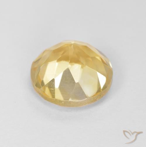 1.96克拉天然黄水晶，圆形的，VVS