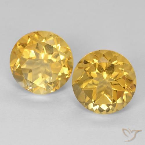 3.89ctw 天然 金色 黄水晶, 圆形的, VVS-VS