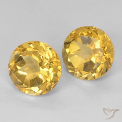 3.89克拉天然黄水晶，圆形的，VVS-VS