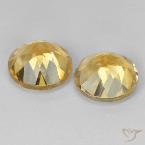 3.71克拉天然黄水晶，圆形的，VVS-VS
