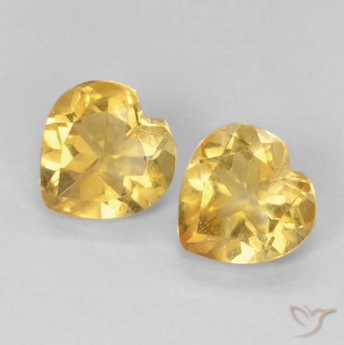 1.41ctw 天然 中金 黄水晶, 心形, VVS-VS