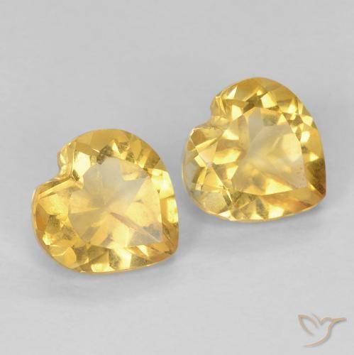 1.41克拉天然黄水晶，心形，VVS-VS