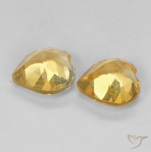 1.41克拉天然黄水晶，心形，VVS-VS