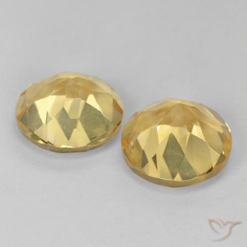 3.71克拉天然黄水晶，圆形的，VVS