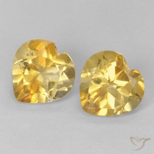 1.33ctw 天然 黄金色 黄水晶, 心形, VVS-VS