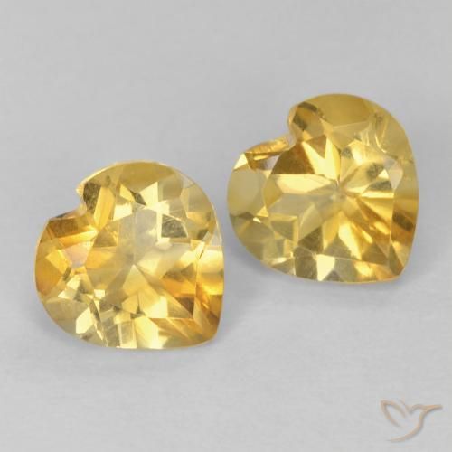 1.33克拉天然黄水晶，心形，VVS-VS