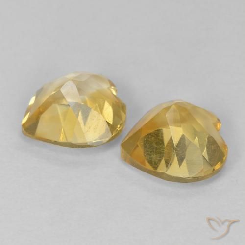 1.33克拉天然黄水晶，心形，VVS-VS