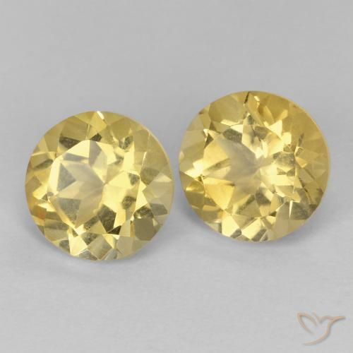 2.39克拉天然黄水晶，圆形的，VVS-VS