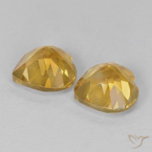1.46克拉天然黄水晶，心形，VVS