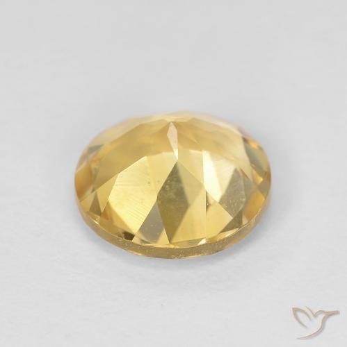 1.64克拉天然黄水晶，圆形的，VVS