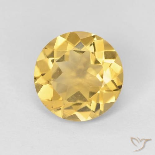 1.80ct 天然 中金 黄水晶, 圆形的, VVS