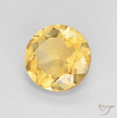 1.73克拉天然黄水晶，圆形的，VVS-VS