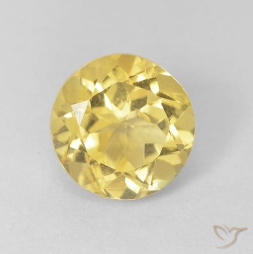 1.94ct 天然 亮金 黄水晶, 圆形的, VVS