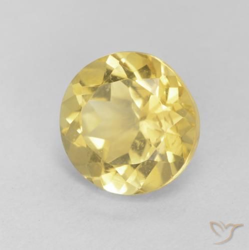 1.94克拉天然黄水晶，圆形的，VVS