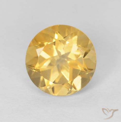 2.01ct 天然 中金 黄水晶, 圆形的, VVS-VS