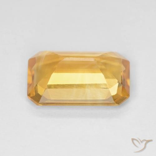 3.36克拉天然黄水晶，八边形，VS