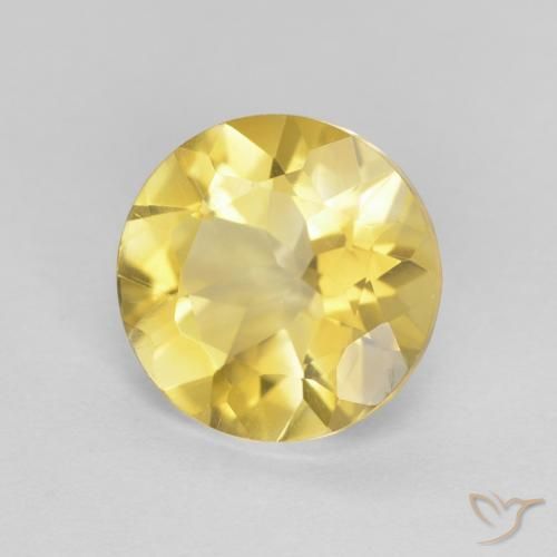 1.60克拉天然黄水晶，圆形的，VVS