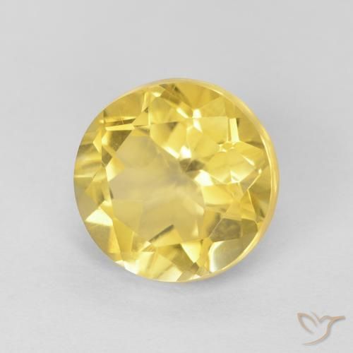 1.85克拉天然黄水晶，圆形的，VVS