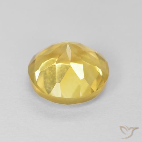 1.85克拉天然黄水晶，圆形的，VVS