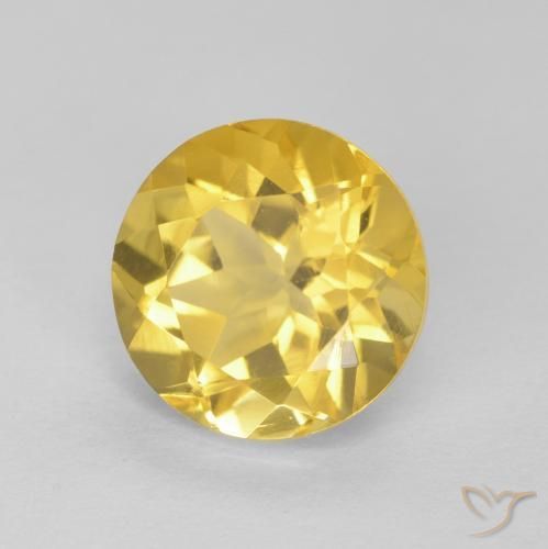 1.79克拉天然黄水晶，圆形的，VVS