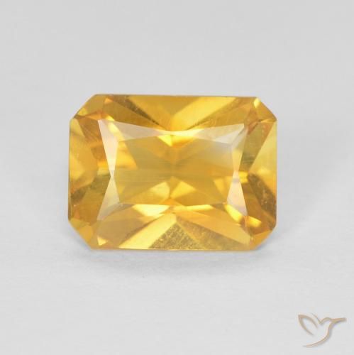 1.20ct 天然 亮金 黄水晶, 祖母绿式切割, VVS-VS
