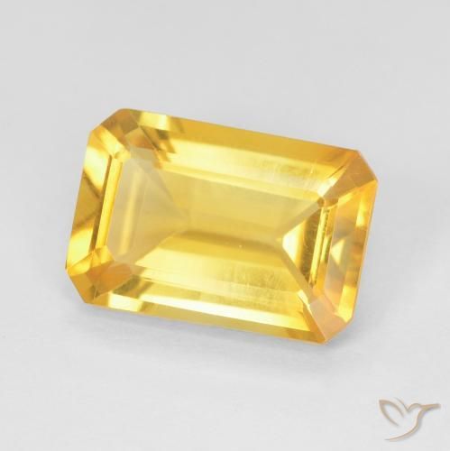 3.45克拉天然黄水晶，八边形，VVS-VS