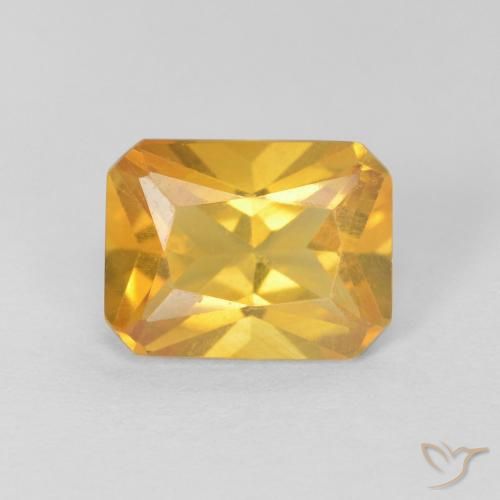 1.28ct 天然 亮金 黄水晶, 祖母绿式切割, VVS-VS