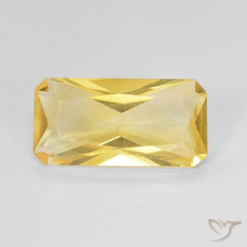 3.17ct 天然 中金 黄水晶, 祖母绿式切割, VVS