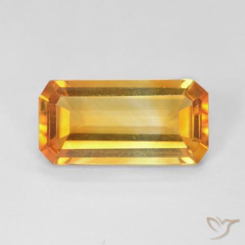 3.41ct 天然 黄金色 黄水晶, 祖母绿式切割, VVS