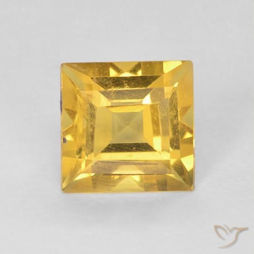 0.90ct 天然 中金 黄水晶, 正方形, VS
